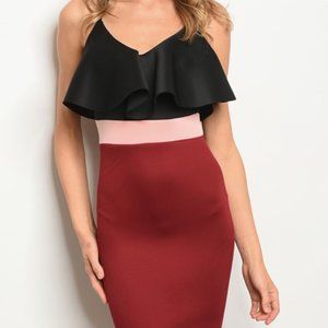 Romantic Red and Black Dress